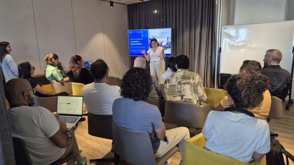 Participants gather at BusinessLabs Birkirkara for the opening of Brain & Bites: The Innovation Series in Malta