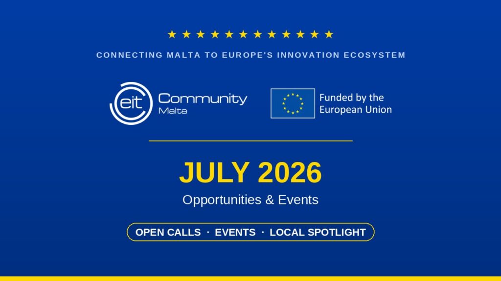 EIT Community Hub Malta July 2026 Opportunities and Events cover graphic