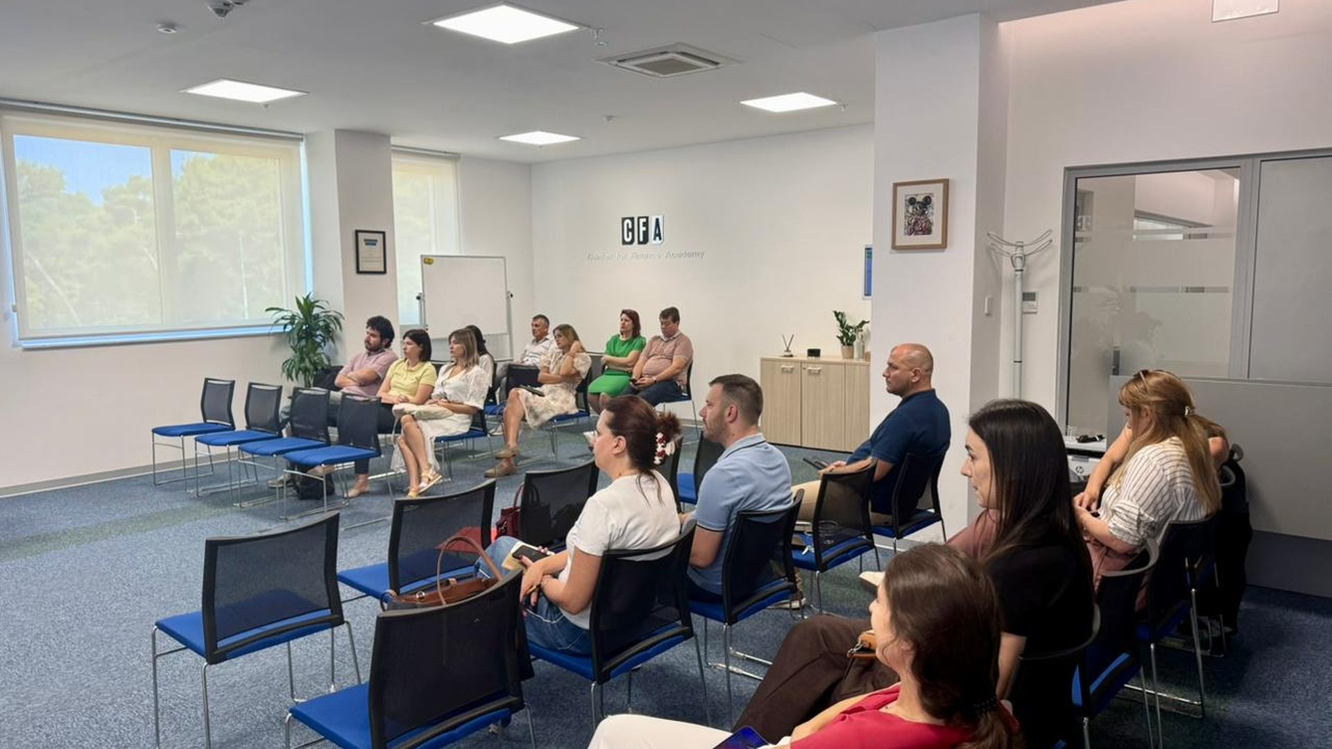 Wide view of attendees at the Center for Finance Academy SME finance training