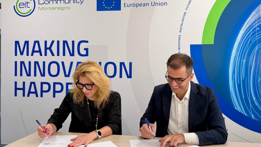 Digital Den and the EIT Community Hub Montenegro signing a Memorandum of Cooperation, funded by the European Union