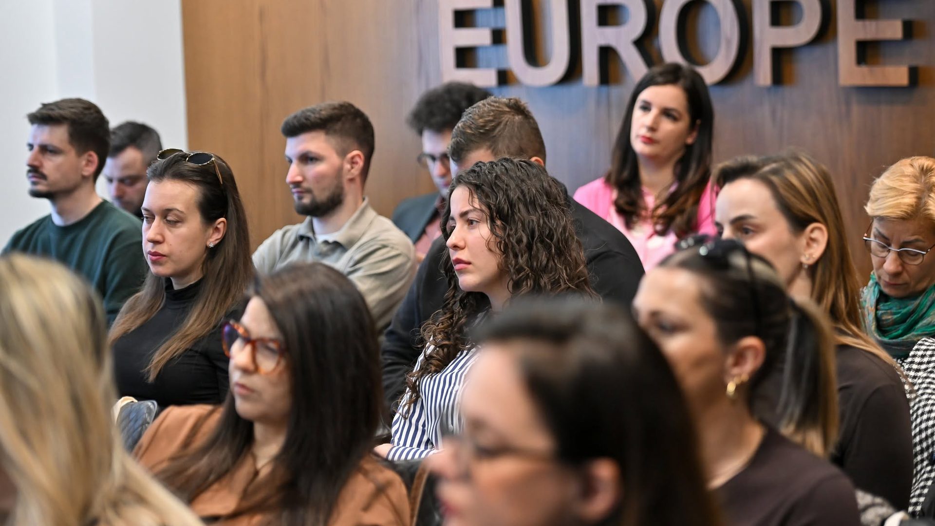 Representatives of academia and business at Europe House Tirana